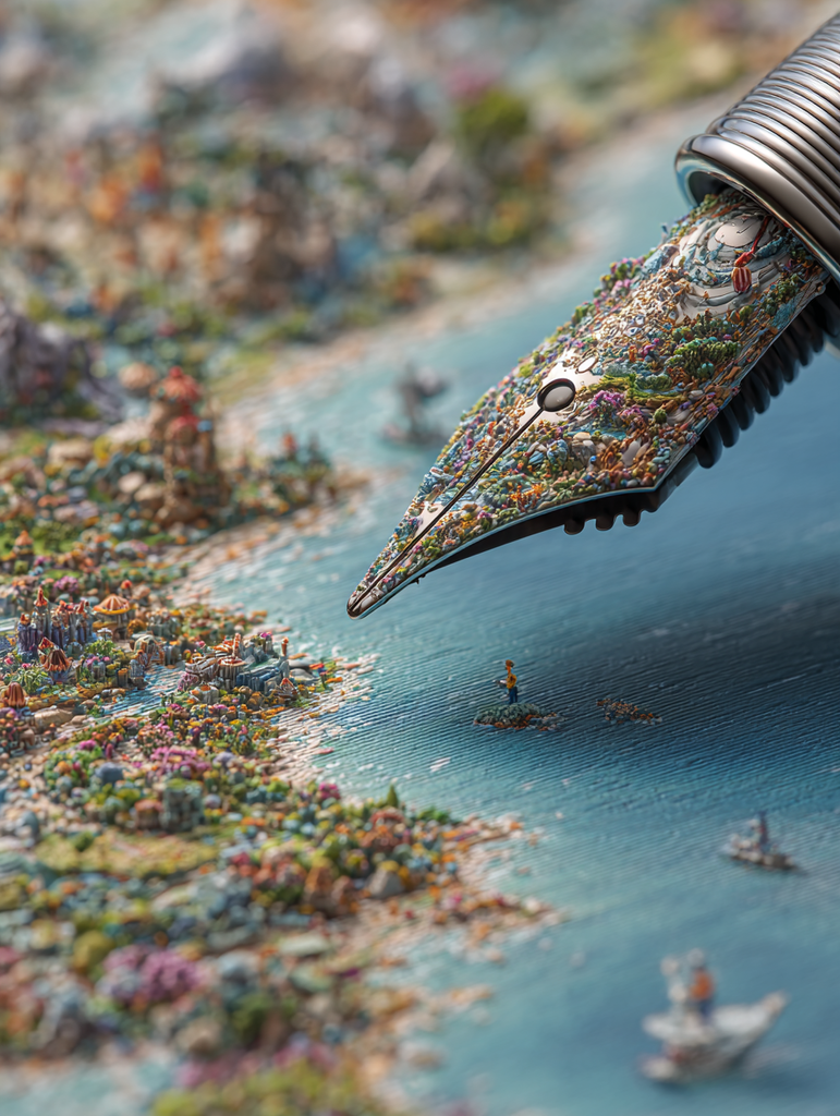 pen tip on canvas — midjourney