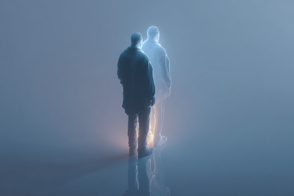 mirrored figure — midjourney