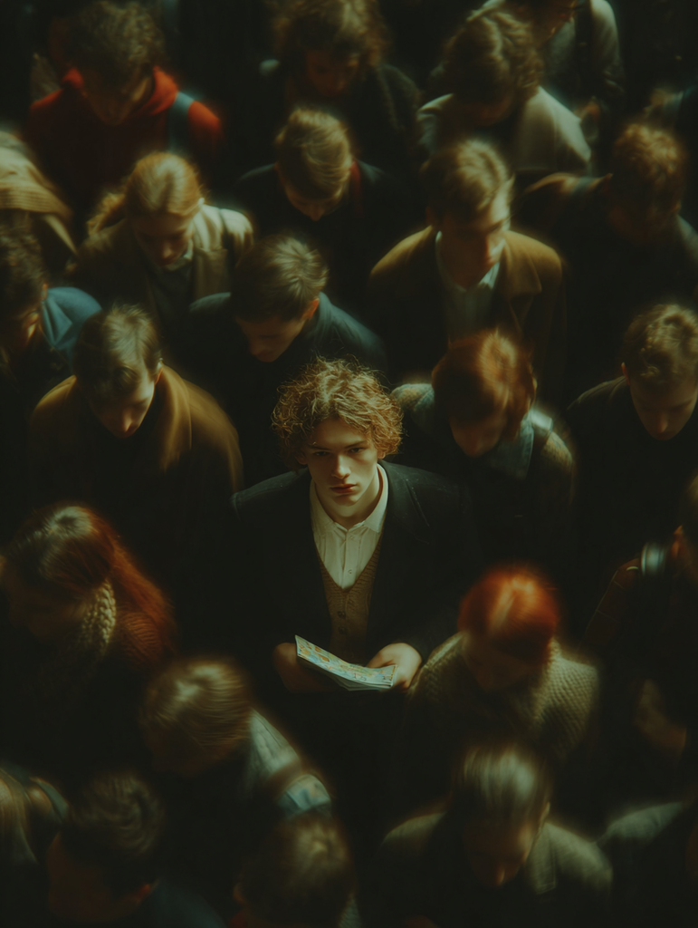 crowd from above — midjourney