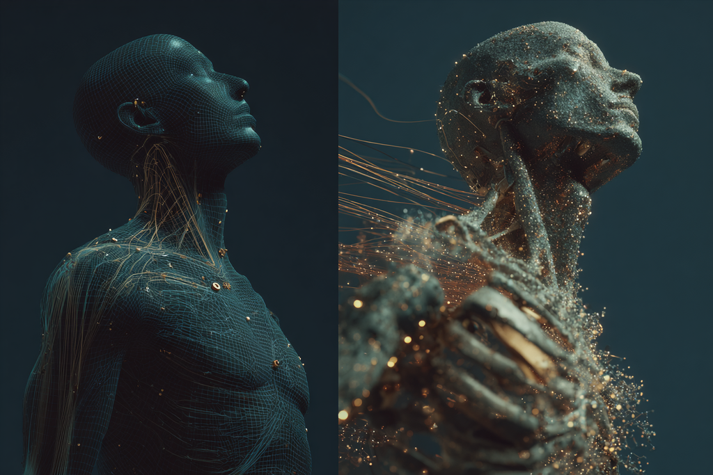 human body, side by side — midjourney